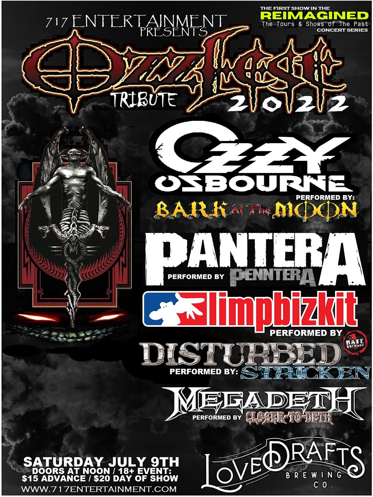 Ozzfest Tribute Show w/ Bark at The Moon Lovedraft's Brewing Co