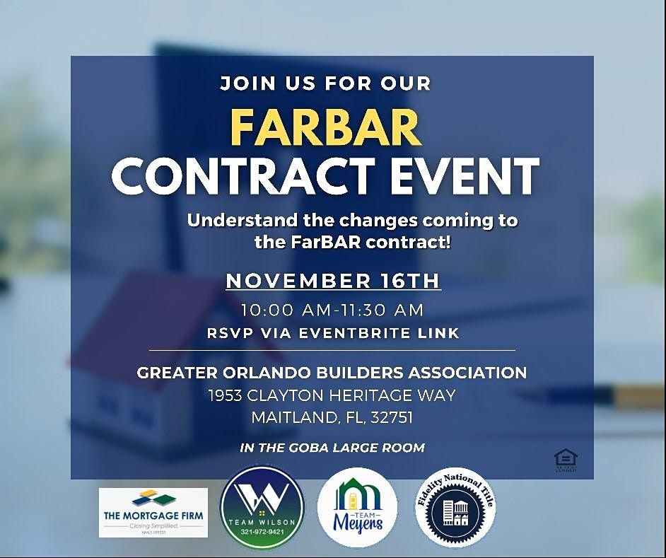 FarBar Contract Event Understanding the new changes Greater Orlando