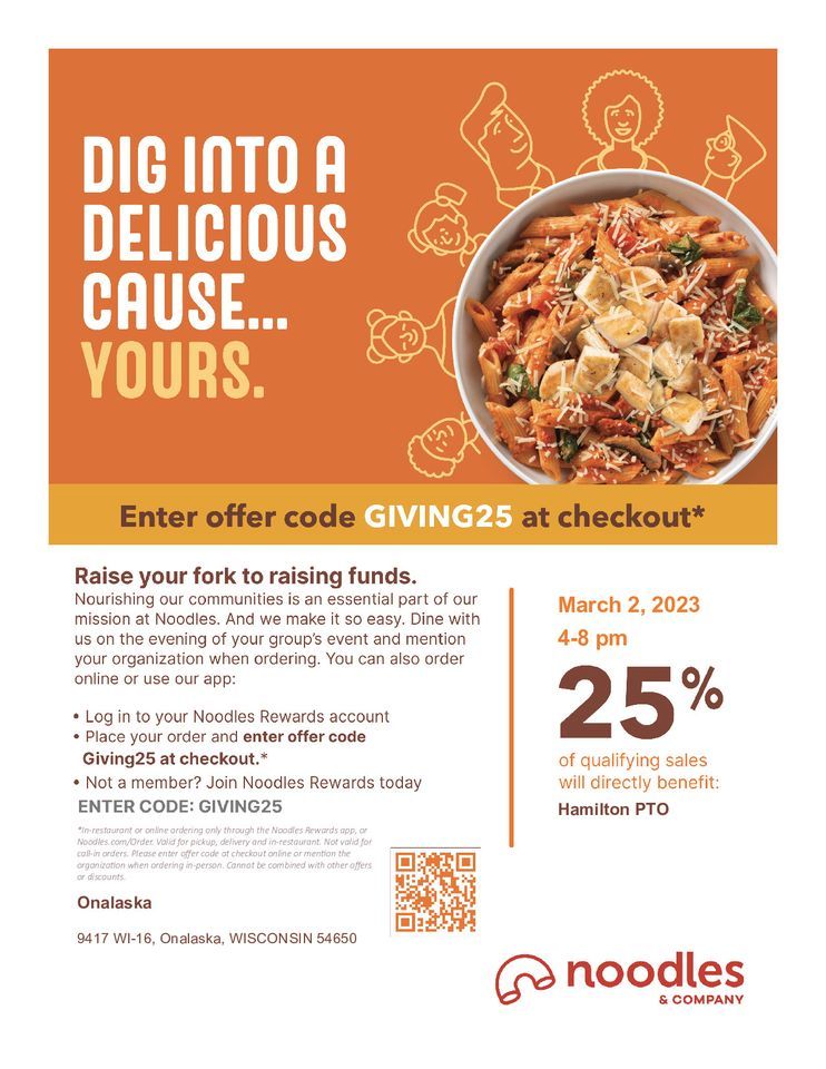 Night at Noodles! Noodles & Company (9417 State Road16, Suite 100