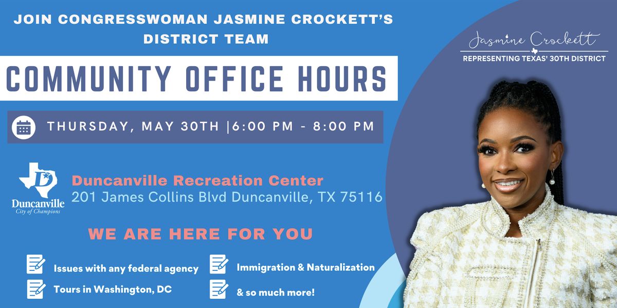 Duncanville Community Office Hours | Duncanville Recreation Center ...