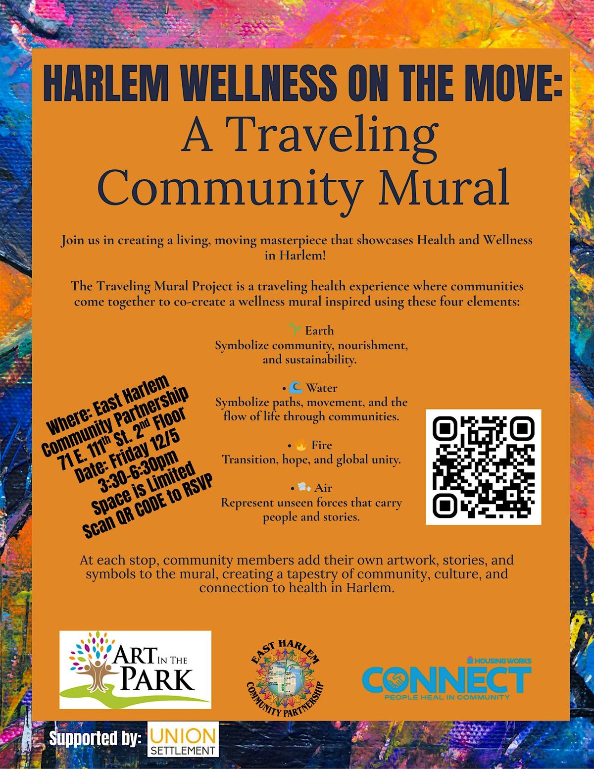 HARLEM WELLNESS ON THE MOVE: COME CREATE OUR COMMUNITY TRAVELING MURAL