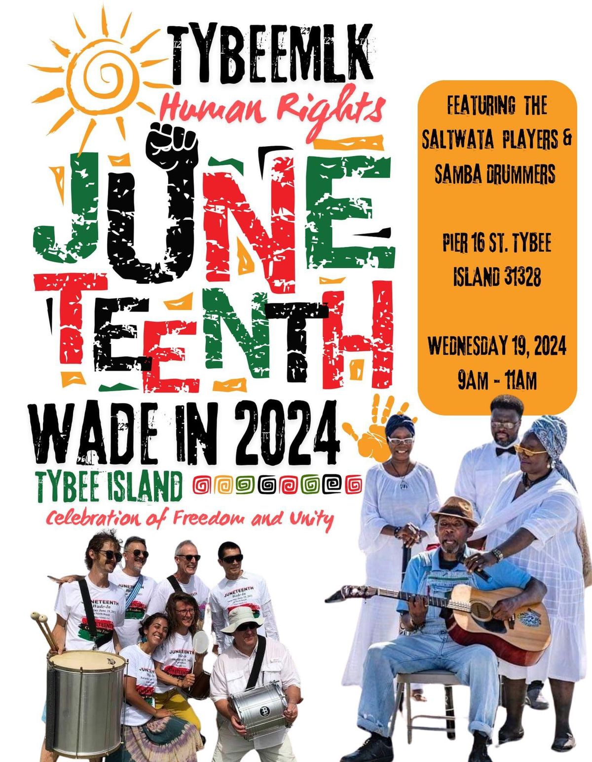 2024 Juneteenth with Tybee MLK | Pier 16, Tybee Island, GA | June 19, 2024