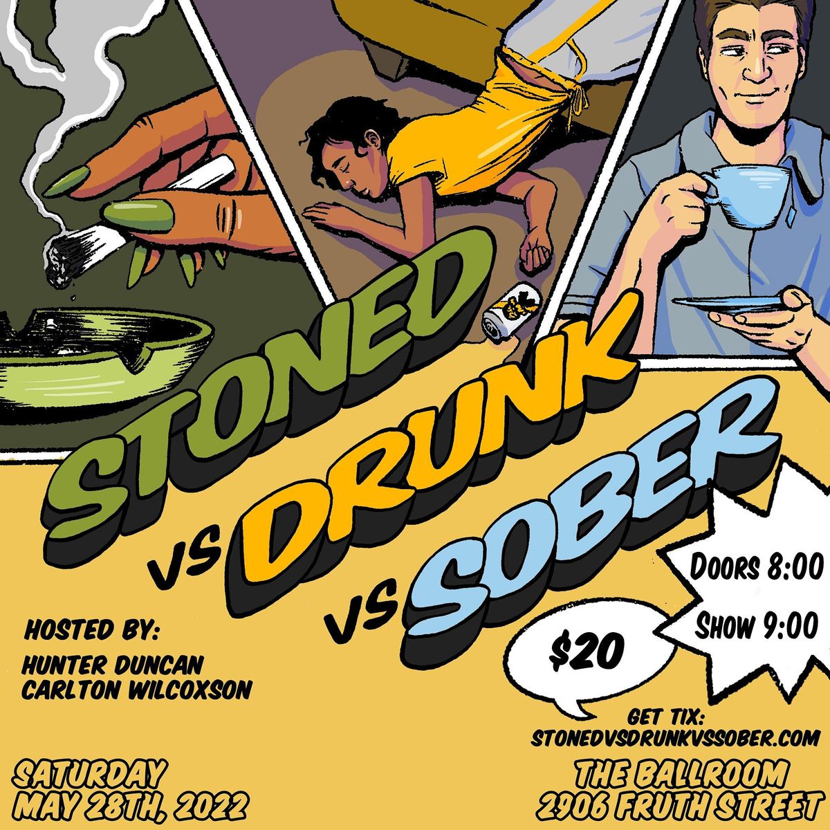 Stoned vs Drunk vs Sober: FALL YALL!