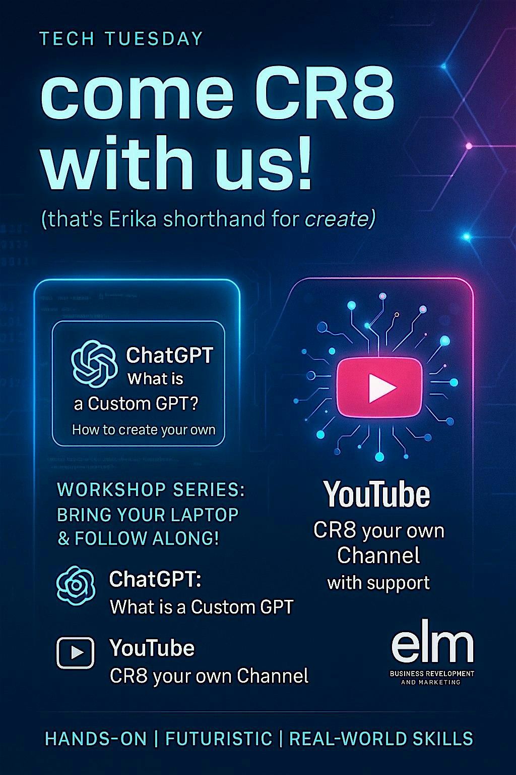 Tech Tuesday ~ come CR8 with us! (that\u2019s Erika shorthand for create)