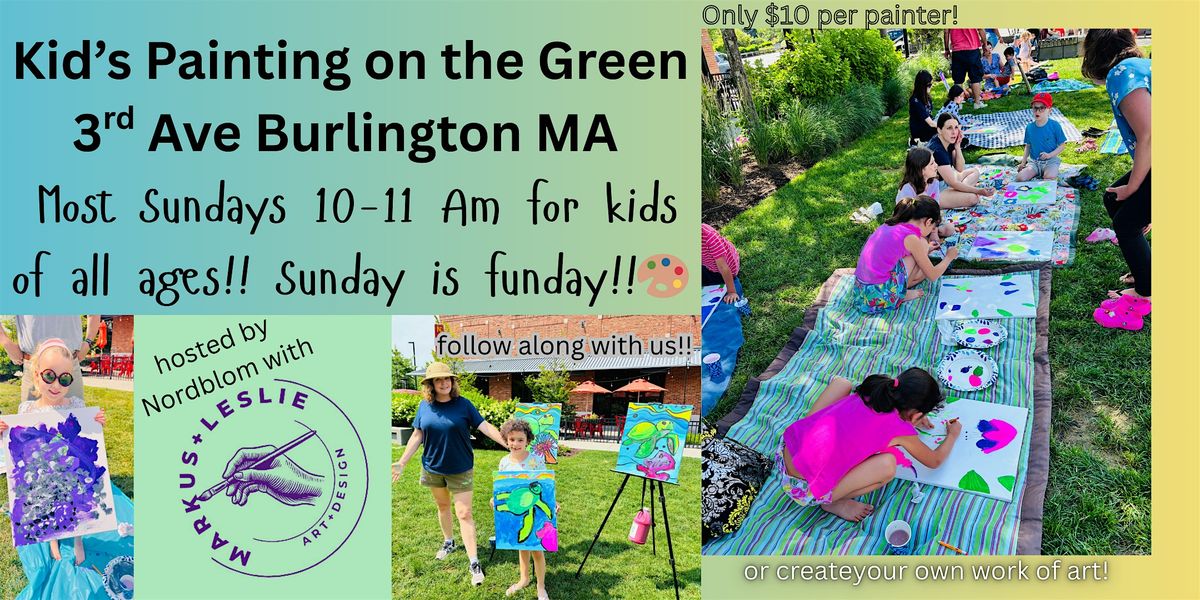 Kids Painting On The Green at 3rd Ave Burlington
