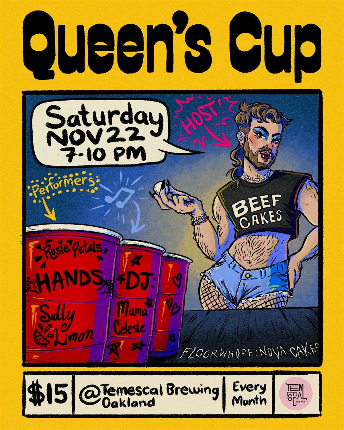 Queen's Cup Drag with Host Beef Cakes!