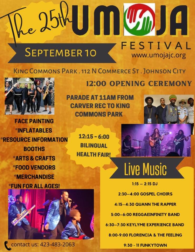 2025 Umoja Festival King Commons, Johnson City, TN September 10, 2025