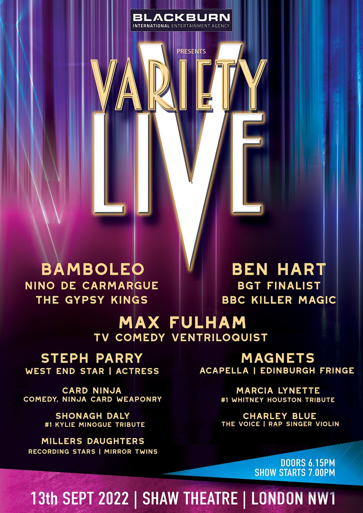 Variety Live Shaw Theatre, London, EN September 14, 2022