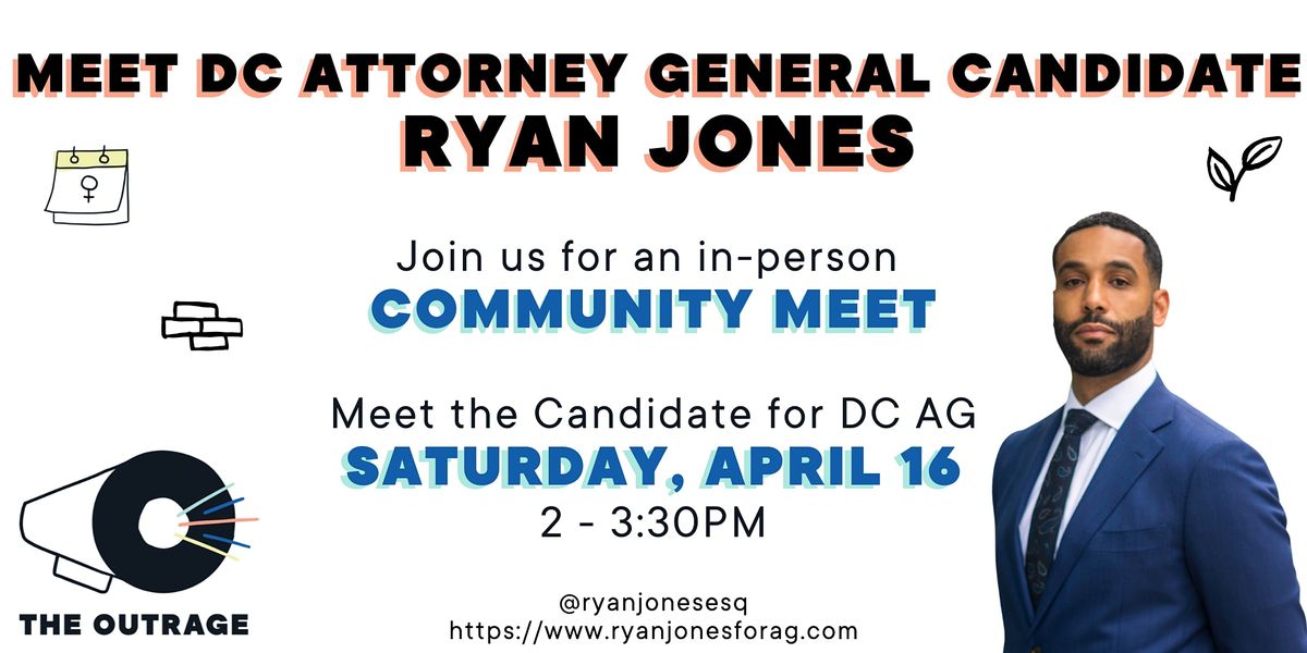 Meet Ryan Jones at The Outrage, Washington on 16th April, 2022