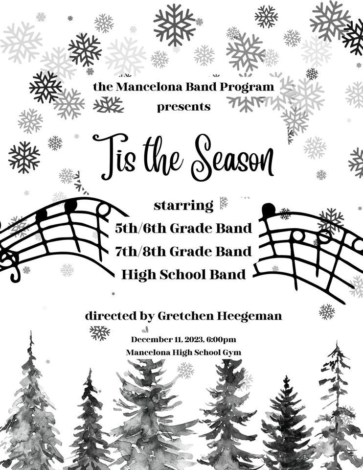 Mancelona Bands 2023 Holiday Concert Mancelona High School December