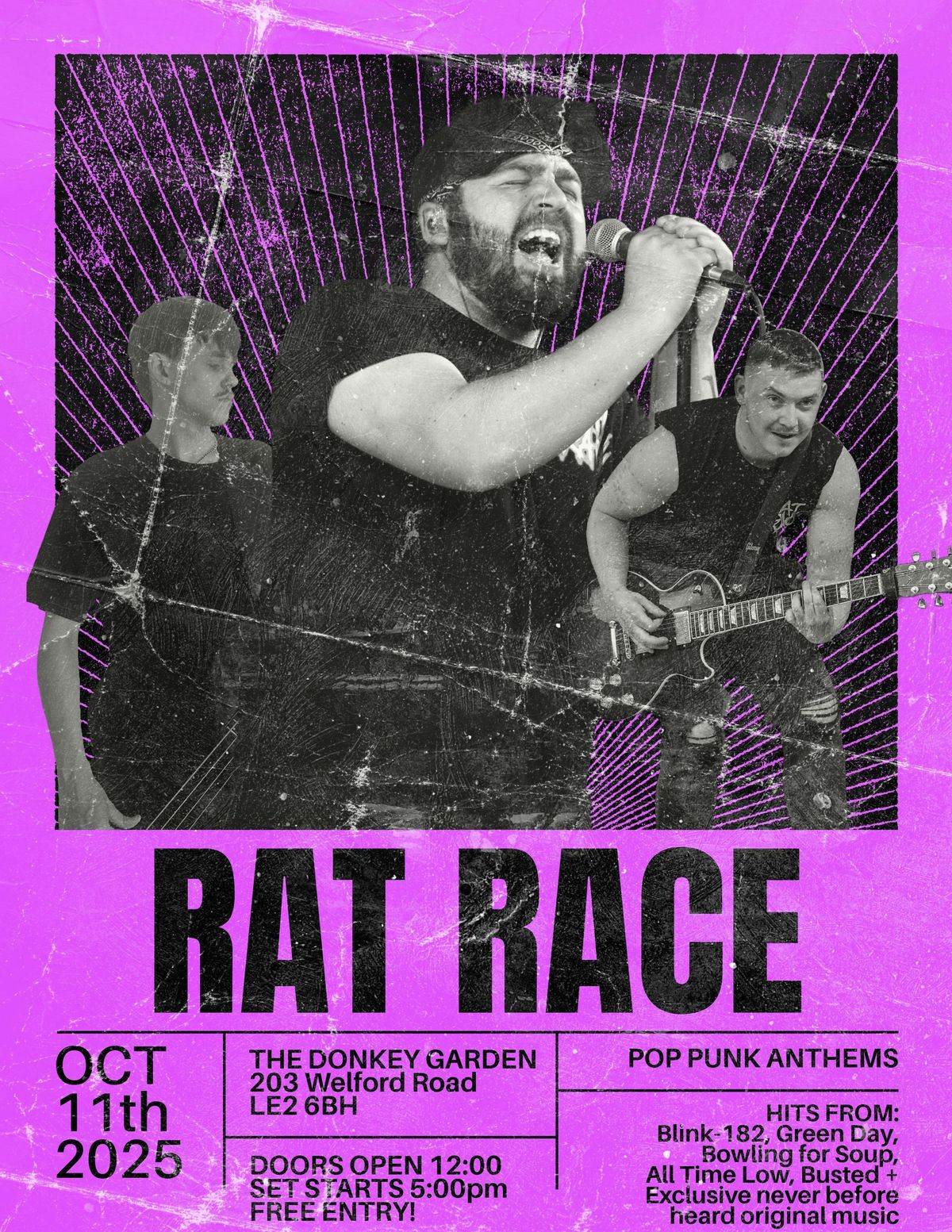 Rat Race Band at THE DONKEY GARDEN, Leicester on 11th October, 2025