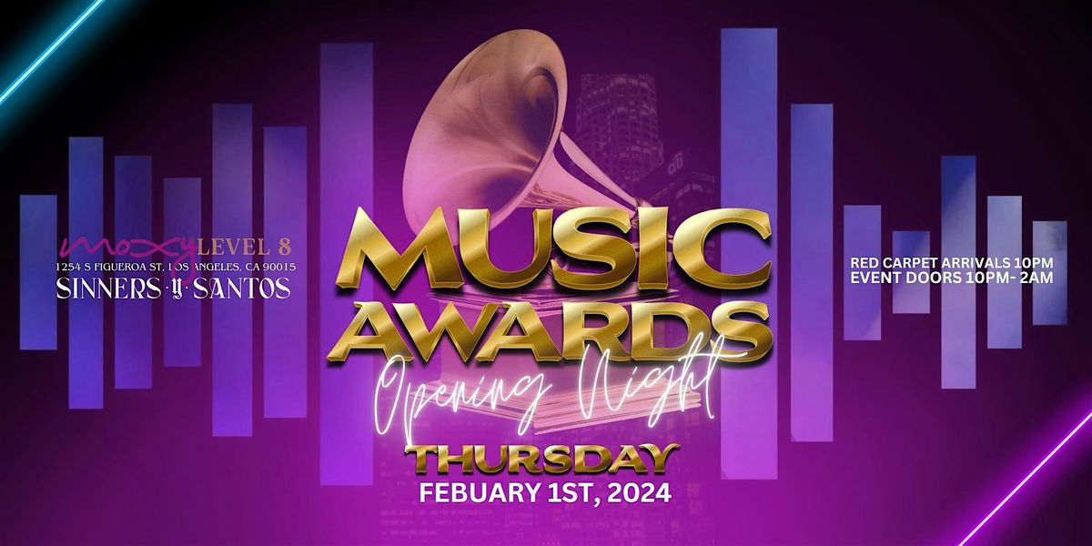 2024 Music Awards Red Carpet and PreParty on Thursday Feb 1st, 2024