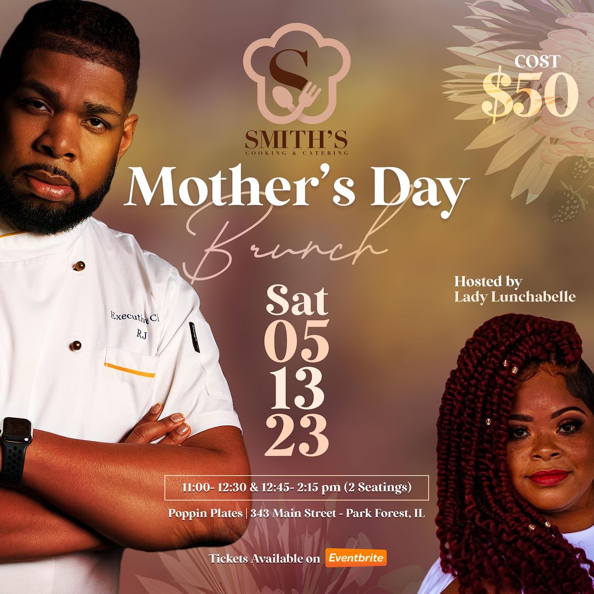 Mothers Day Brunch with the Smiths Poppin Plates LLC, Park Forest, IL