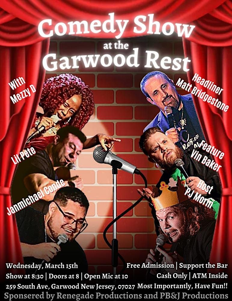 FREE Pro Comedy Tix March 15 8pm Garwood NJ Headliner Matt free-pro-comedy-tix-march-15-8pm-garwood-nj-headliner-matt