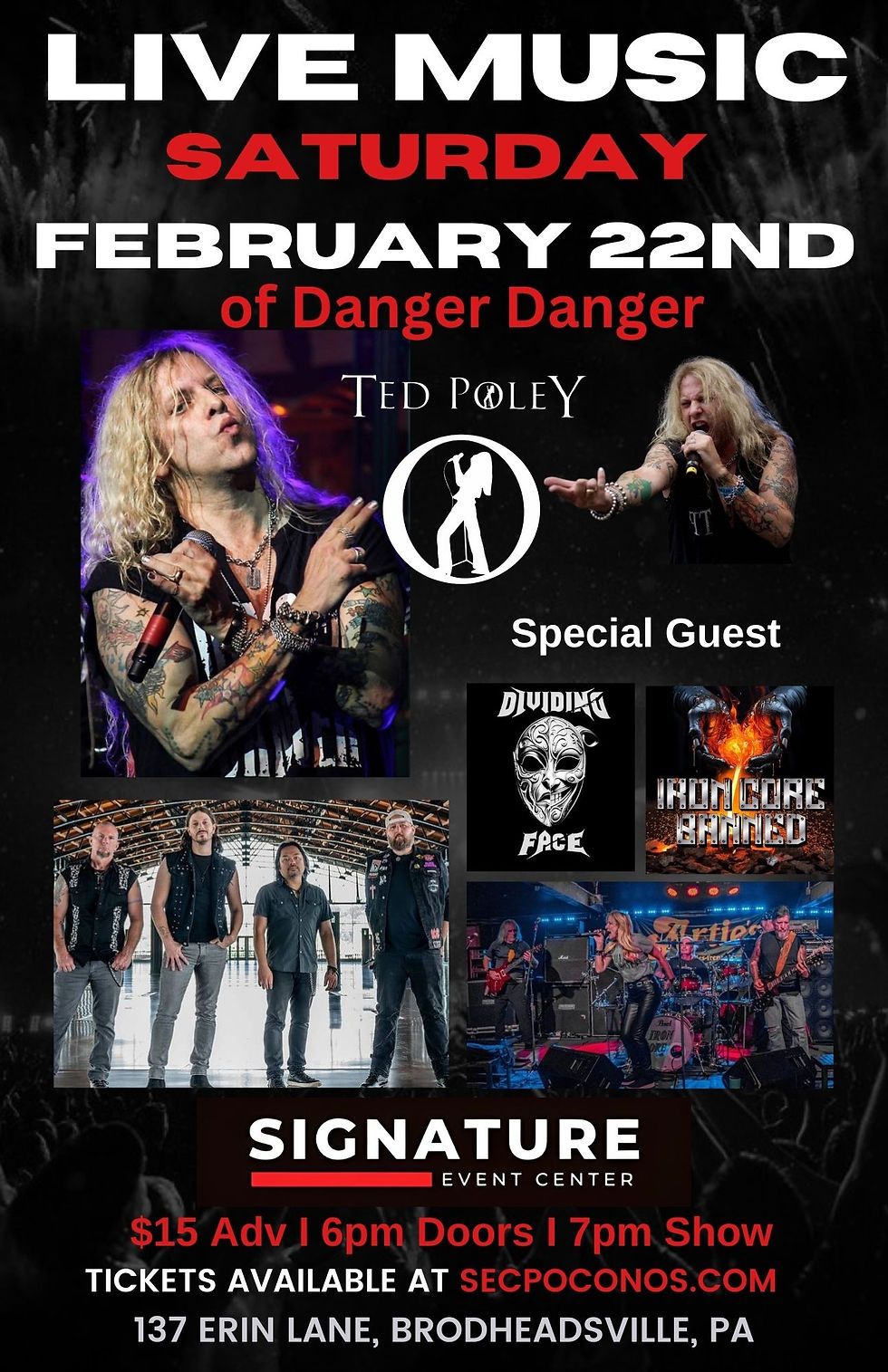 Ted Poley of Danger Danger at Whisky A Go GO