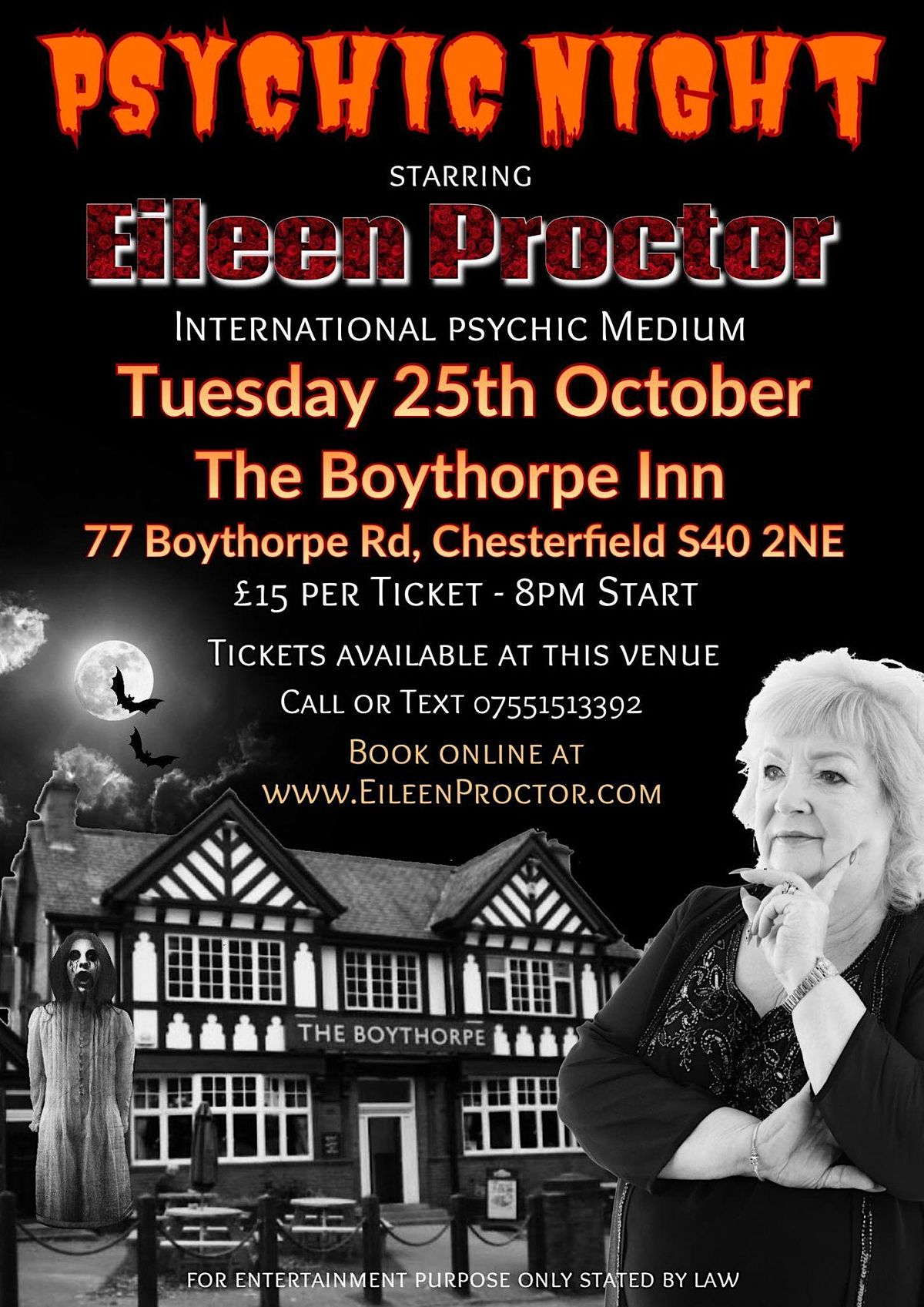 The Boythorpe Inn (Chesterfield) - Halloween Psychic Night | The ...