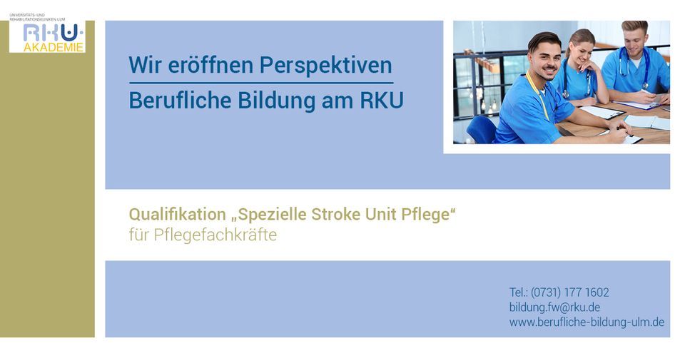 Qualifikation "Spezielle Stroke Unit Pflege" f\u00fcr Pflegefachkr\u00e4fte
