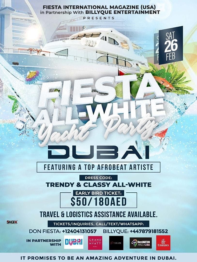 all white yacht party dubai