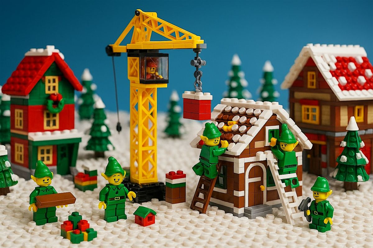 LEGO Christmas Village Build Session