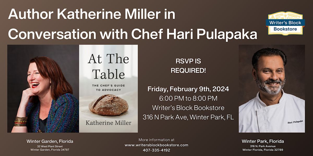 In Person Event with Author Katherine Miller