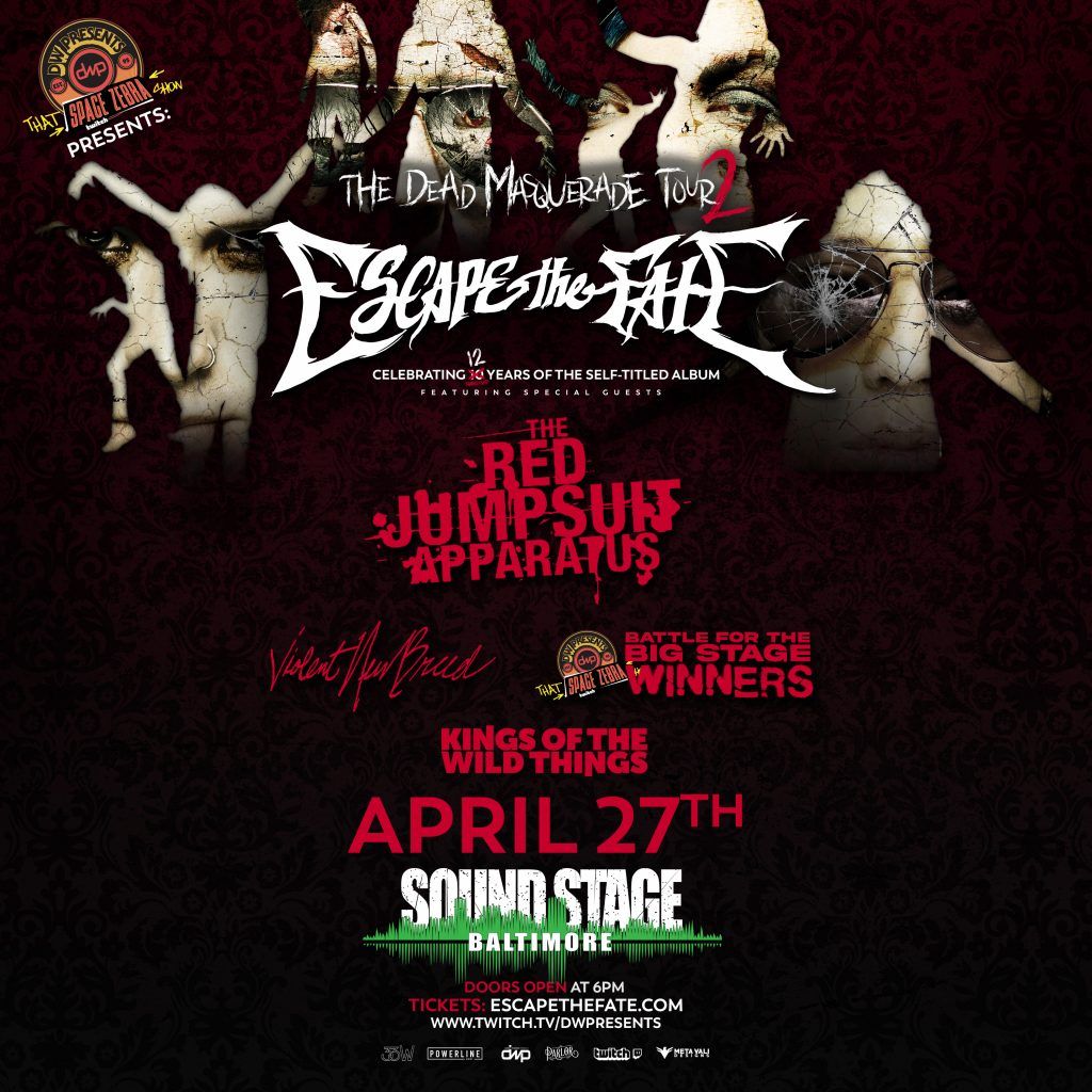 Escape the Fate at Pieres Entertainment Center