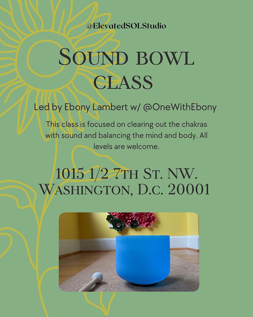 Sound Bowl Class Elevated SOL Studio Washington DC January 9 2023