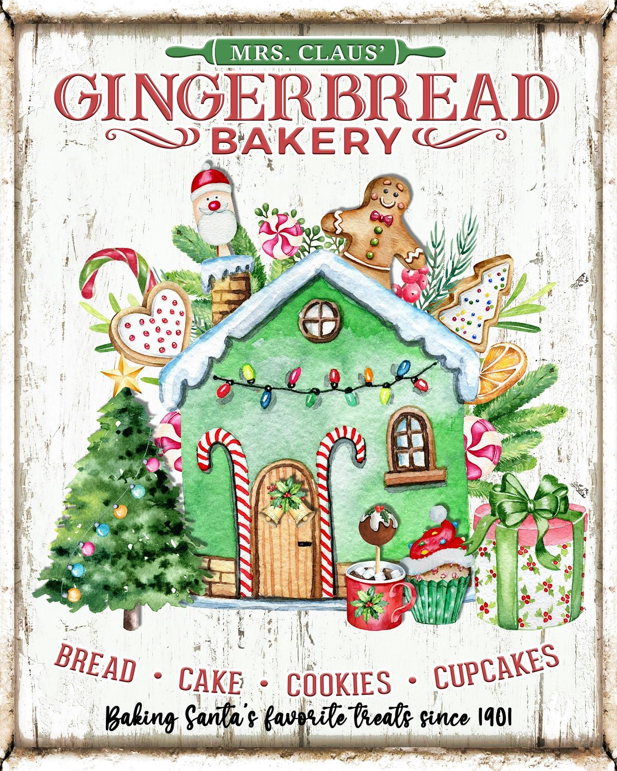 Mrs. Claus' Gingerbread Bakery & Photos With Santa!