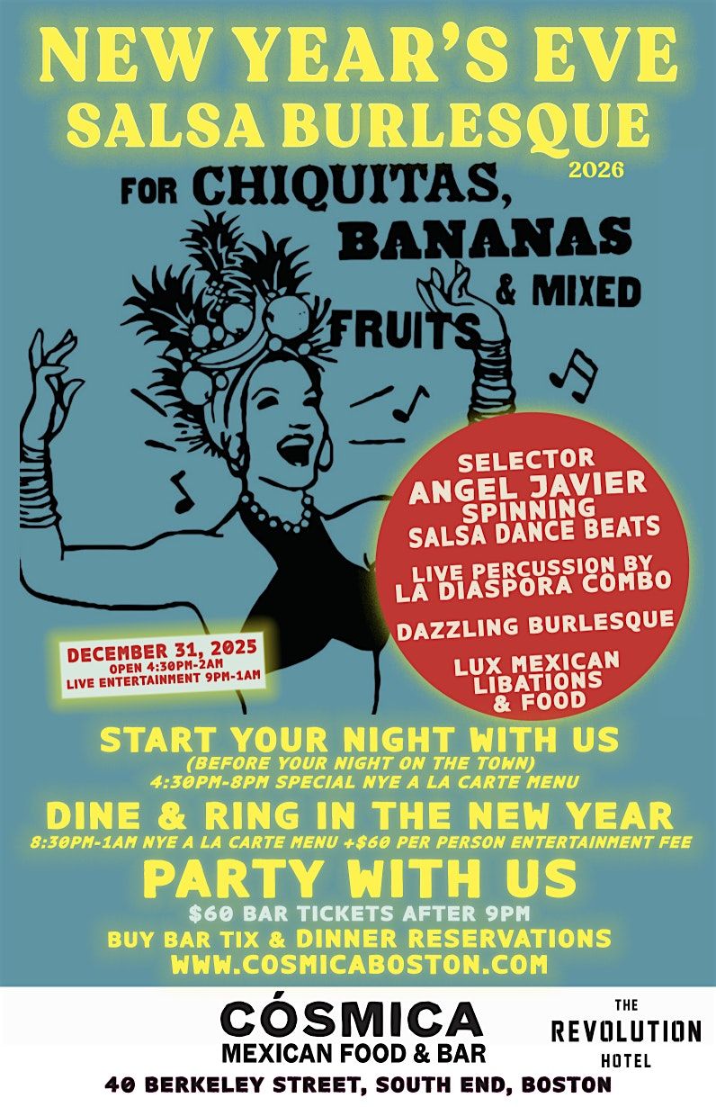 C\u00d3SMICA NEW YEAR\u2019S EVE: SALSA BURLESQUE 2026