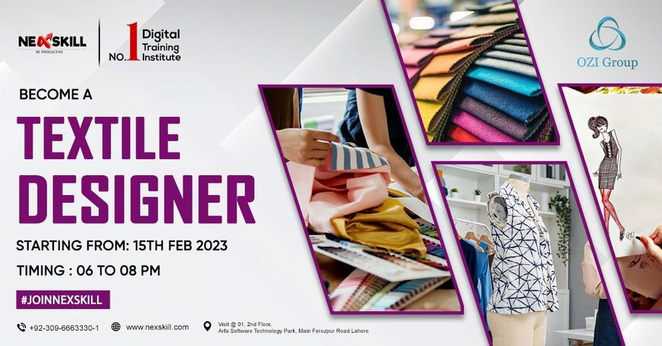 Textlie Designer Become a Textile Designer | Learn Textile Designing Course in Lahore by ...
