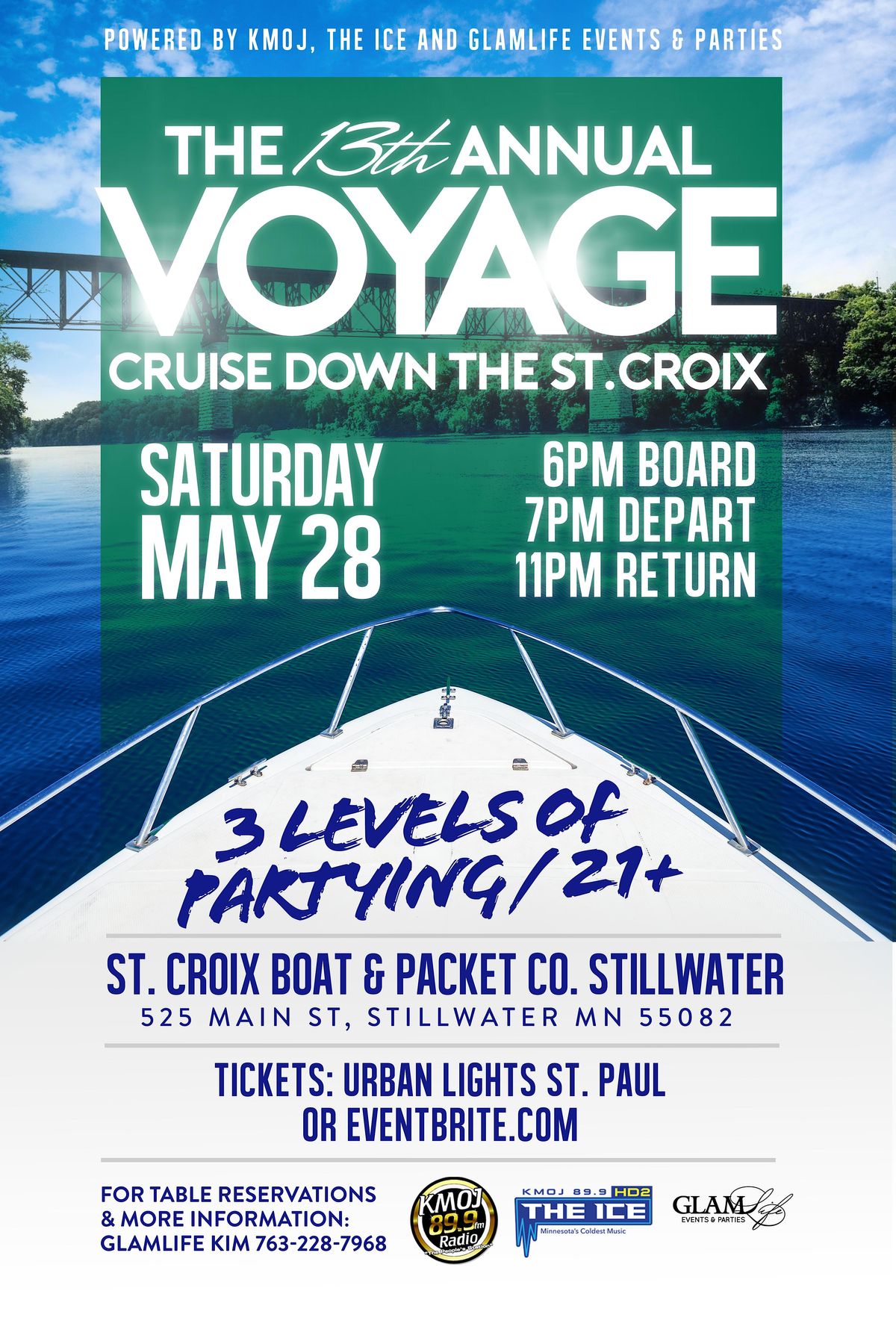 KMOJ 14th Annual Voyage Cruise down the St Croix St. Croix Boat