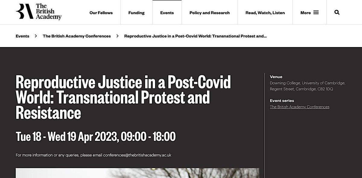 Reproductive Justice in a (Post-)Covid World (Conference) | Downing ...