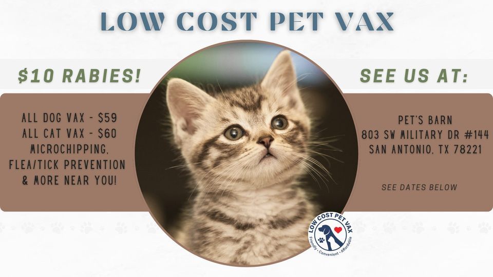 San Antonio Low Cost Pet Shots SW Military Dr At Pet s Barn 803 SW san-antonio-low-cost-pet-shots-sw-military-dr-at-pet-s-barn-803-sw