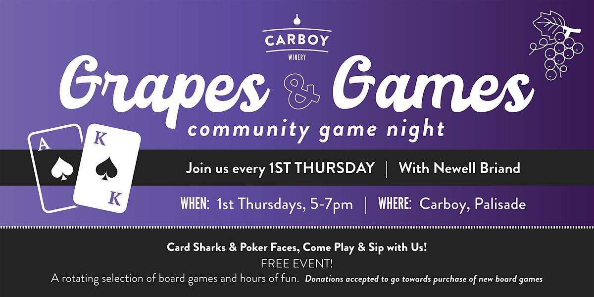 Grapes and Games Community Game Night