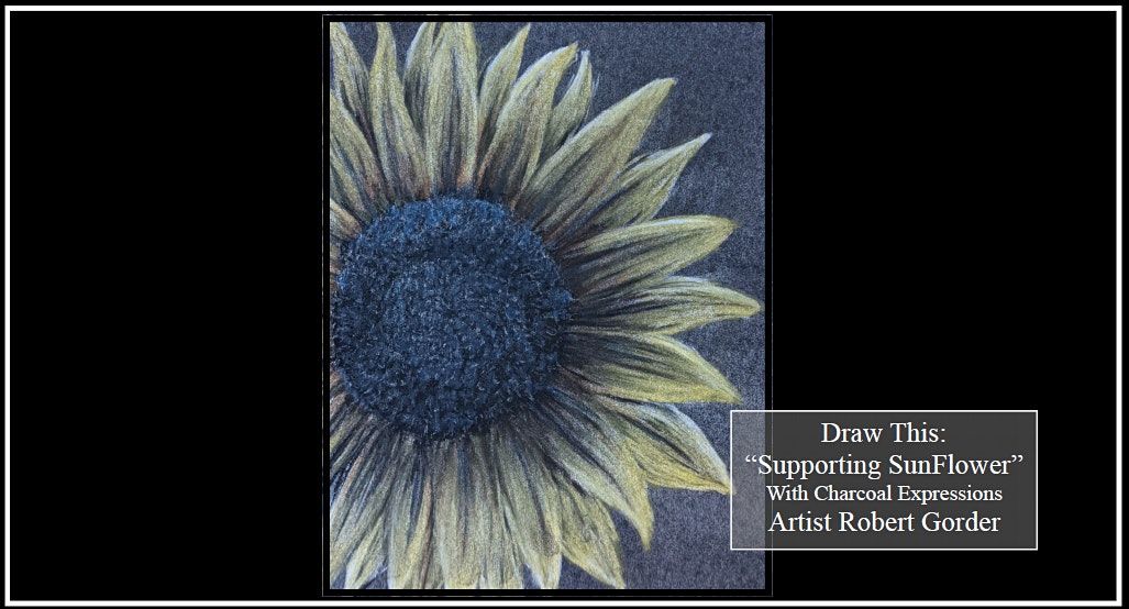 Fundraising Charcoal Drawing Event "SunFlower" in Stevens Point