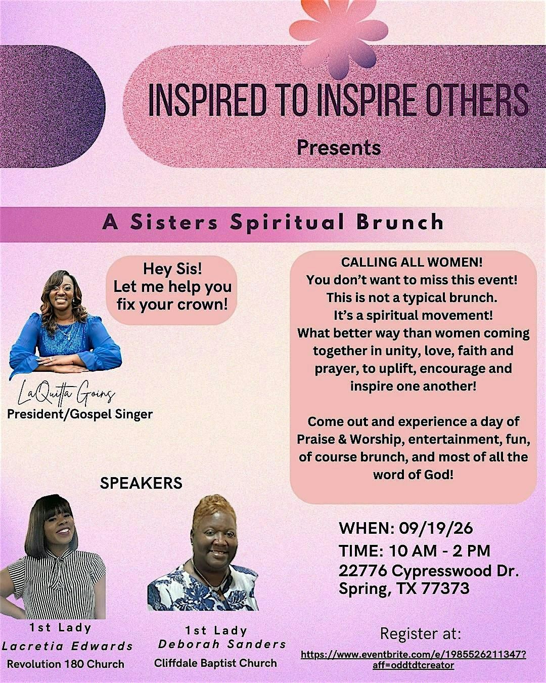 Inspired to Inspire Others: A Sisters Spiritual Brunch