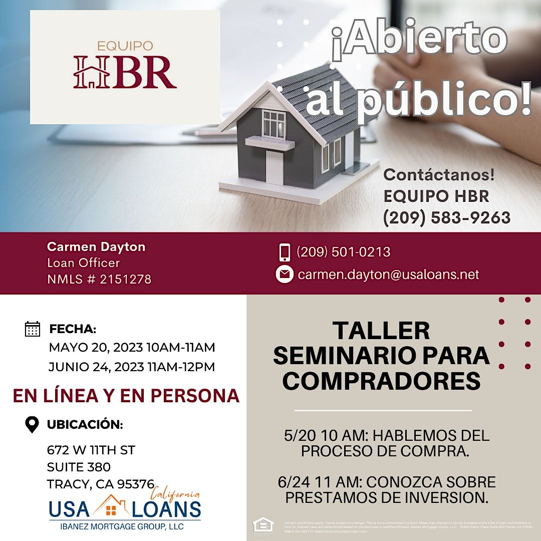 Seminario Para Compradores de Casa - Aprenda sobre el proceso de compra!