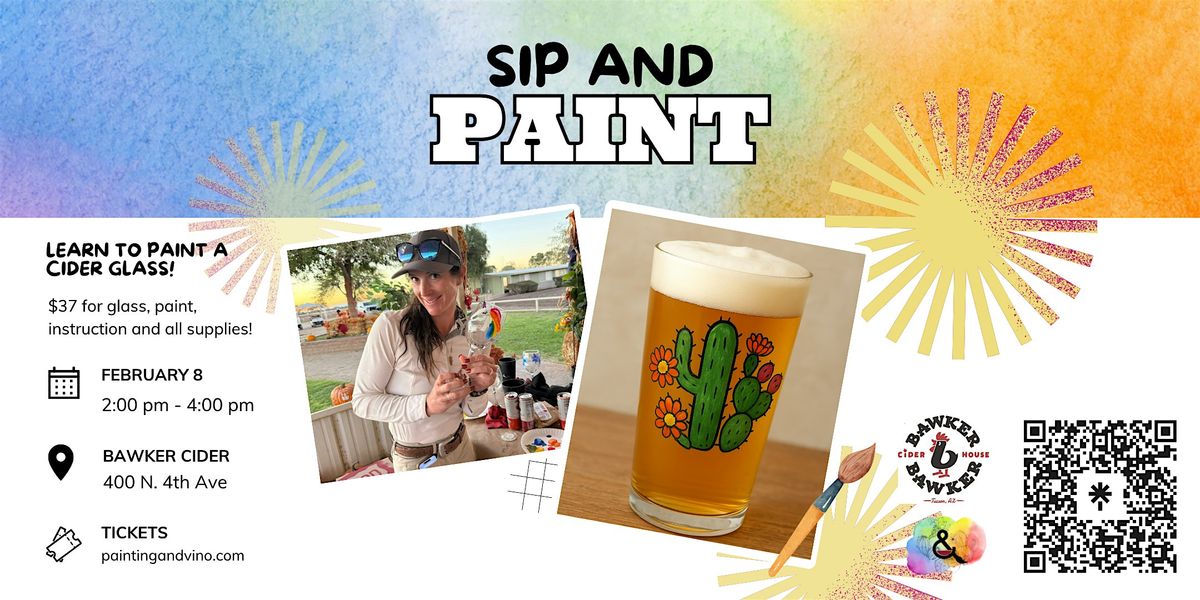 Sip and Paint a Cider Glass \u2013 Includes Guided Instruction
