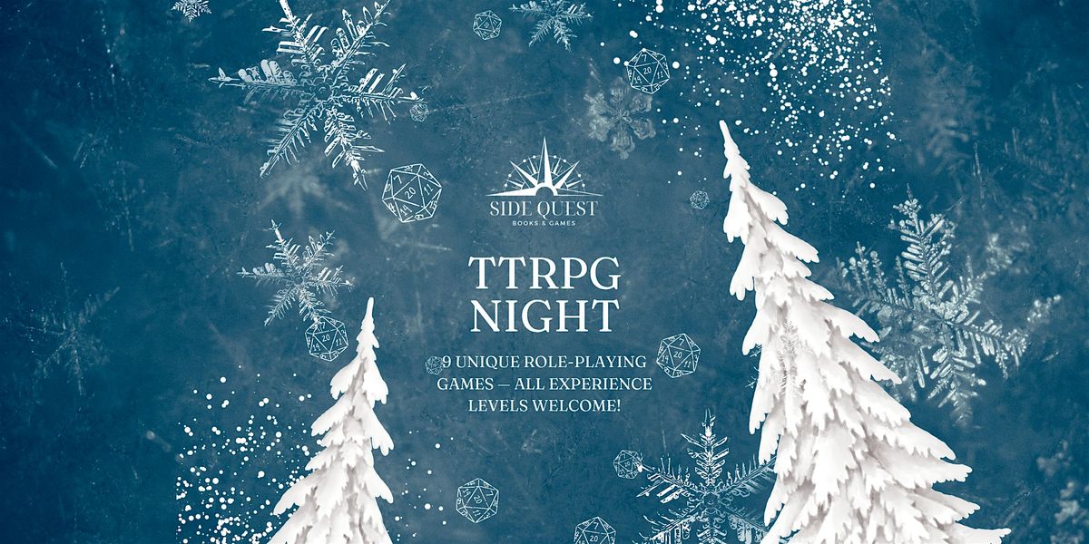 Tabletop RPG Night w\/ Side Quest Books & Games