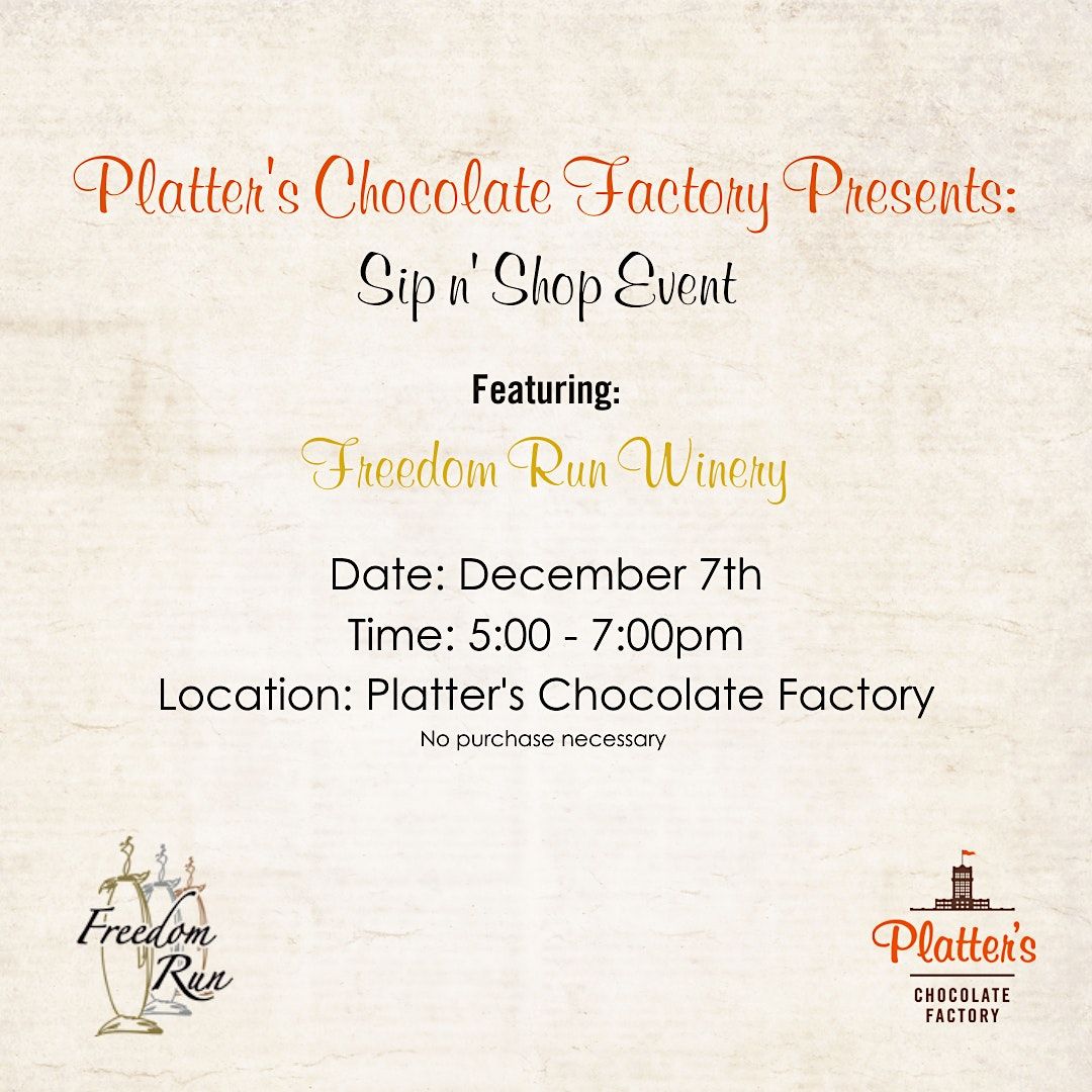 Freedom Run Winery Platters Chocolate Factory Wurlitzer Events