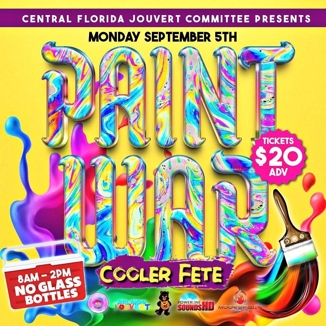 Paint War Cooler Fete 538 Barry St, Orlando, FL September 5, 2022