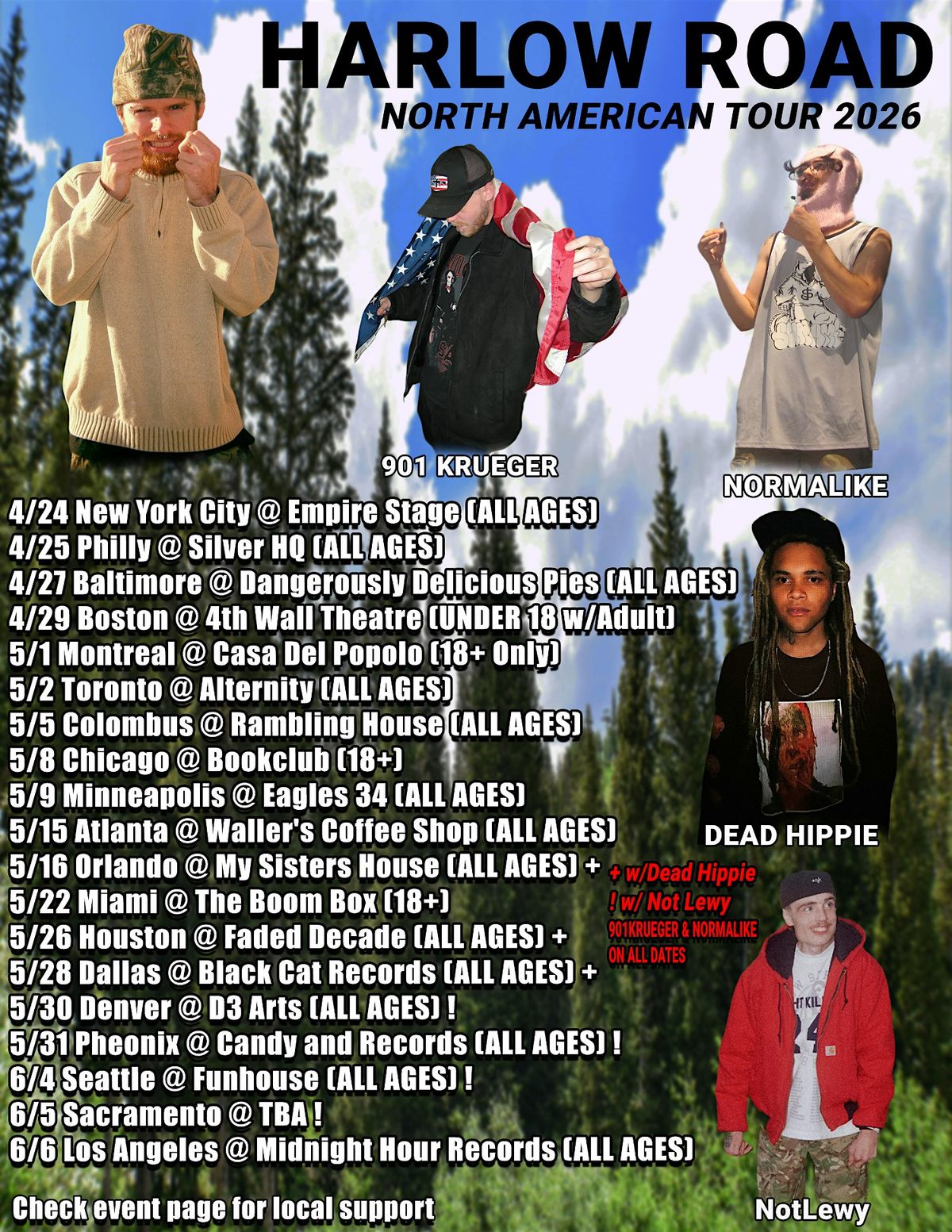 HARLOW ROAD\/\/901KRUEGER\/\/NOTLEWY\/\/NORMALIKE LIVE @ CANDY AND RECORDS!!!