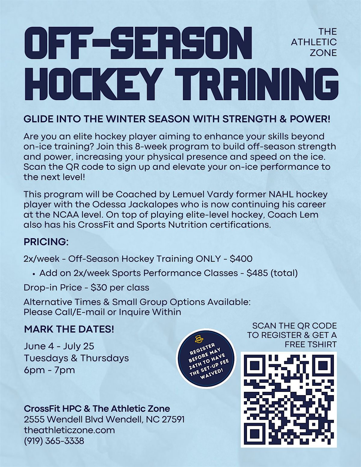 8 Wk Hockey Off-Season Fitness Training Program (Tuesdays and Thursdays ...