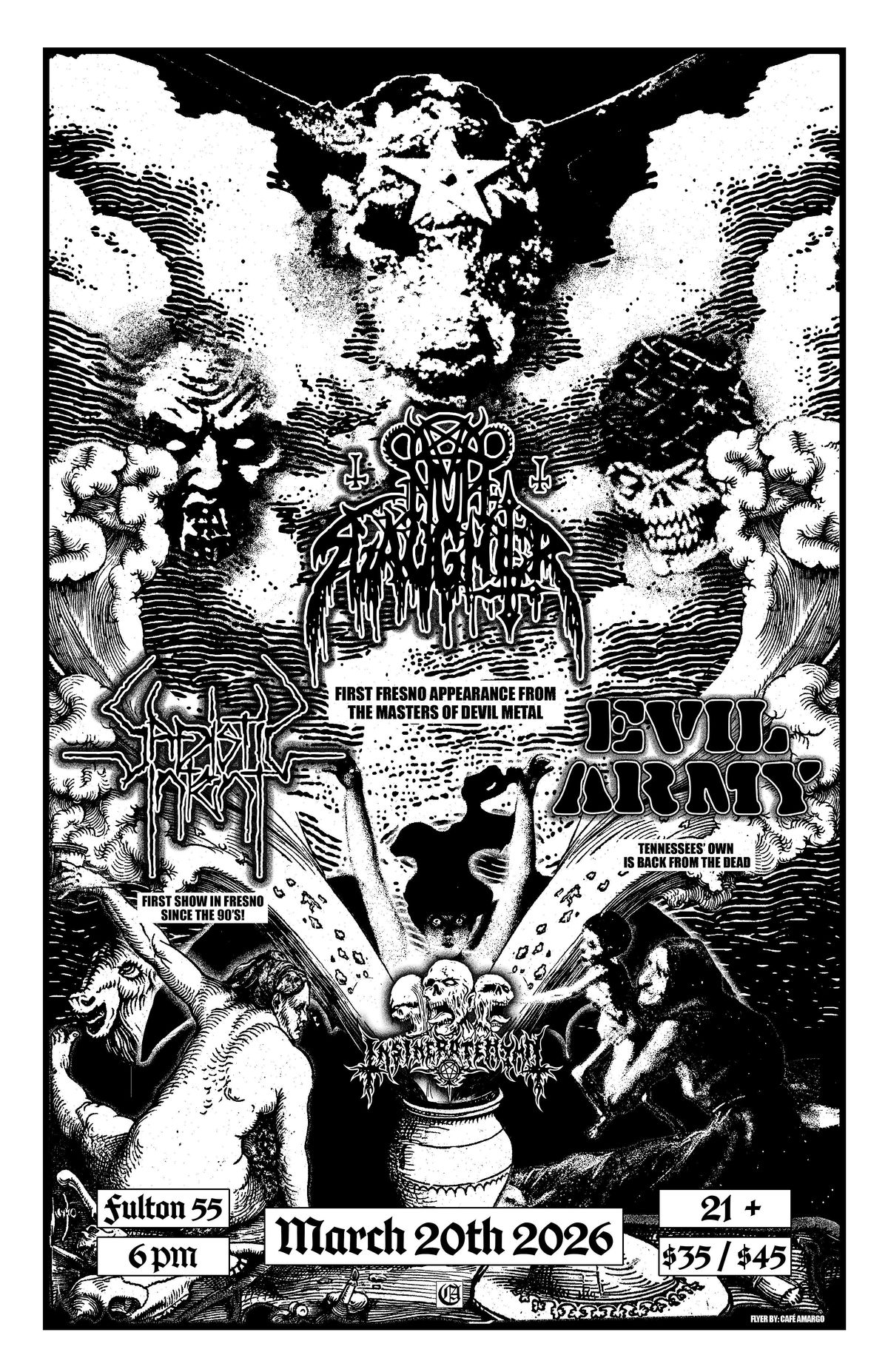 Nunslaughter, Sadistic Intent, Evil Army  and Insineratehymn at Fulton 55