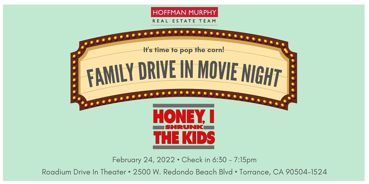 Family Drive in Movie Night!