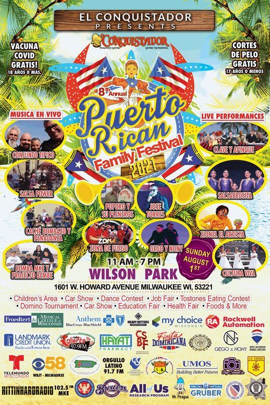 Puerto Rican Family Festival 2021 Wilson Park 1601 W. Howard Ave