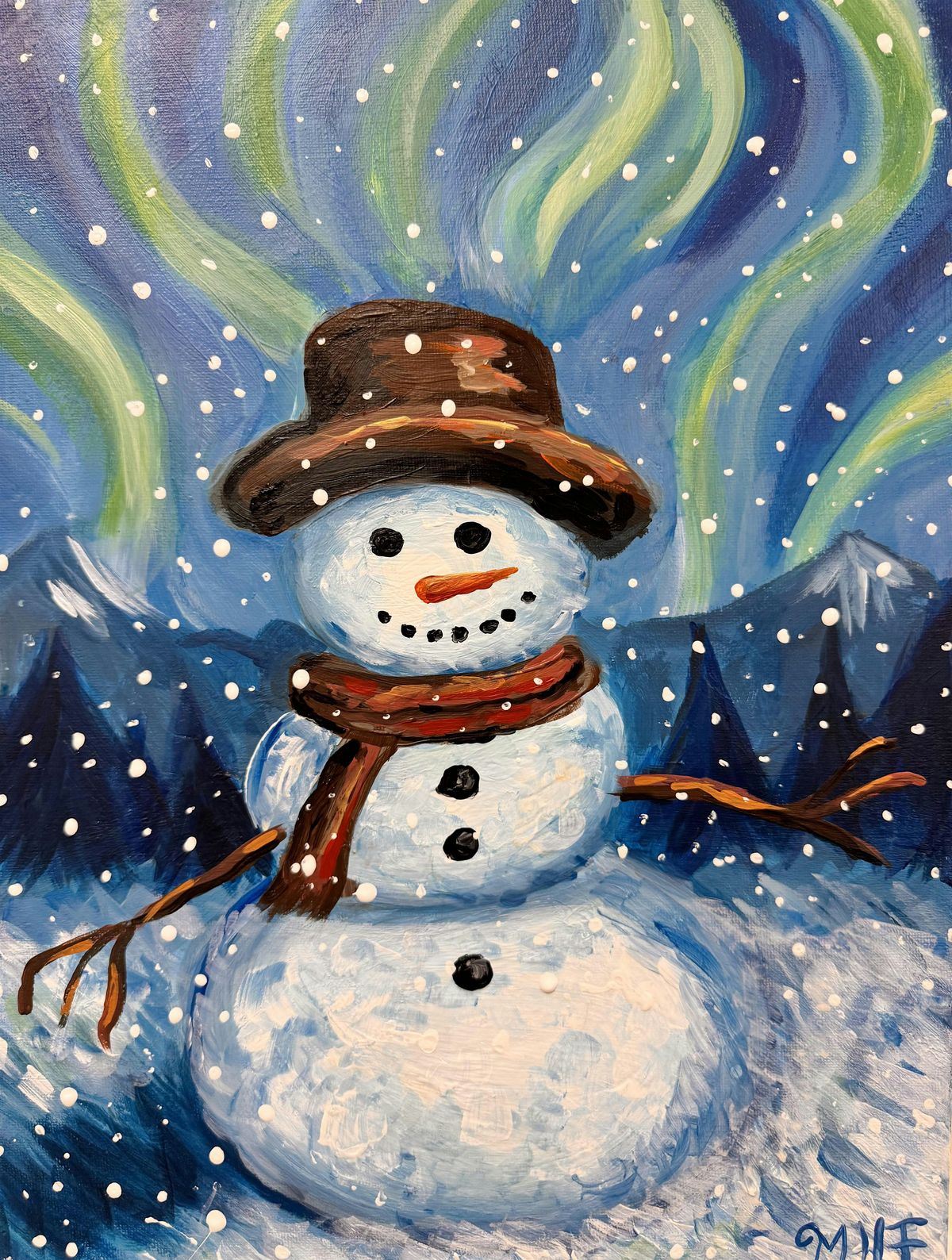 Snowman Paint and Sip