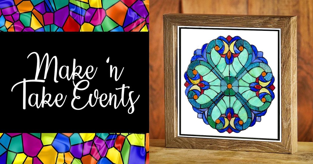 Abstract Heart Stained Glass Shadow Box Frame Gallows Hill Spirits