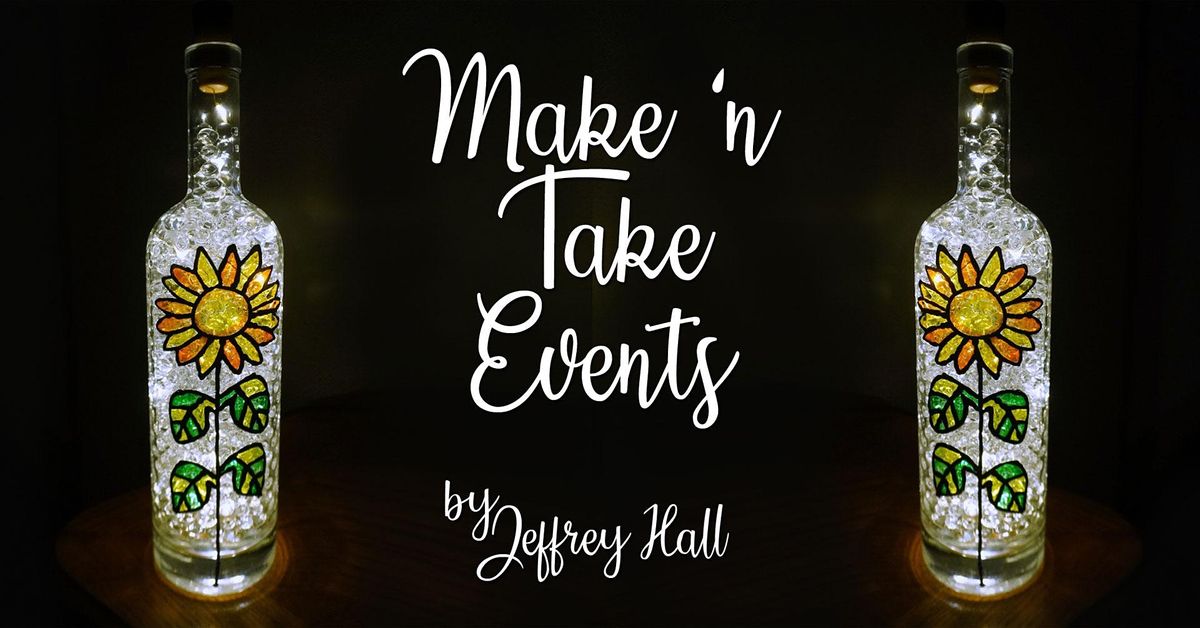 Stained Glass Wine Bottle Sunflower Bottle Gallows Hill Spirits, Allentown, PA May 19, 2022