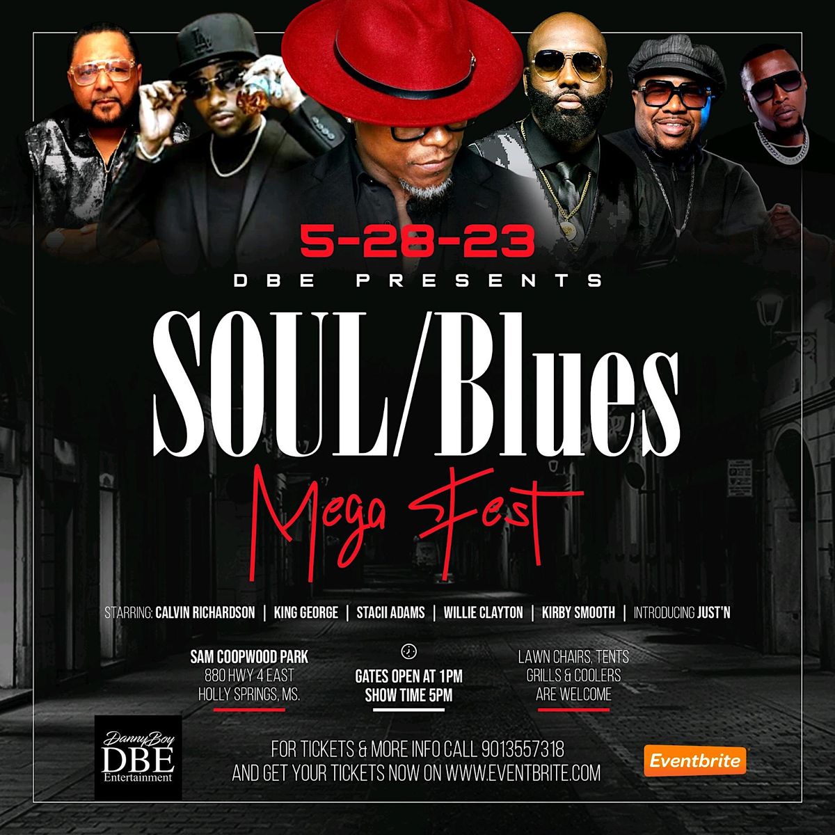 DBE PRESENTS SOUL & BLUES MEGA FEST 5-28-23 HOLLY SPRINGS SAM COOPWOOD PARK