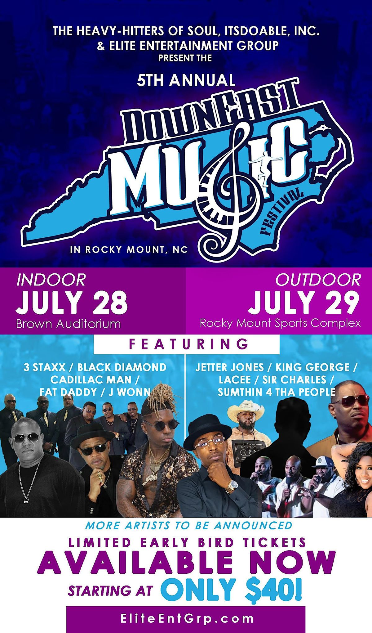 2023 DownEast Music Festival Rocky Mount Municipal Complex July 29